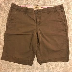 Old Navy Brown Bermuda Shorts 10” inseam